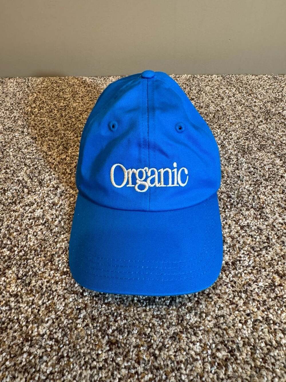 Organic Basics Core Casual Cap Blue Cotton Dad Hat